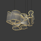 Customisable Ribbon-Form Glass Pencil Chandelier – Made to Order
