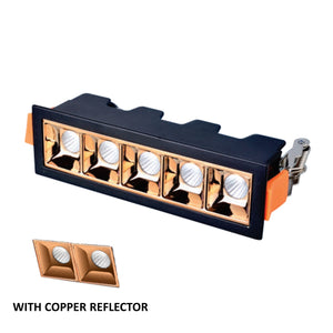 5 Led Linear Copper Reflector Linea 30 Linear Laser Spot Light 12w ALLN12S