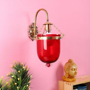 GOLD Brass Wall Light -5"-BELLJAR-1W - Included Bulb