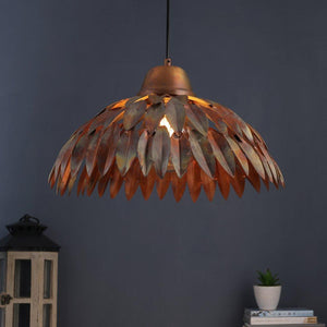 Copper  Metal Hanging Light - 5006(Y)-HL - Included Bulb