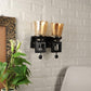 Marrón Brown Wood Wall Light - 509-2W-EDISON - Included Bulbs