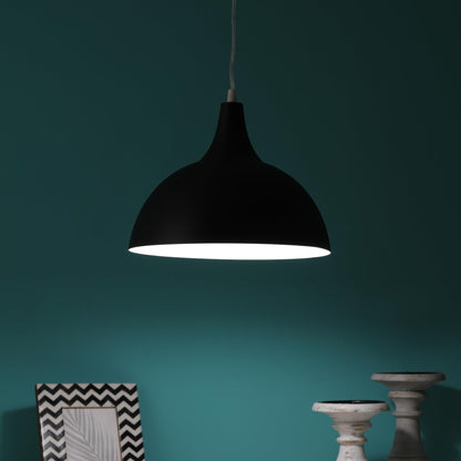 ELIANTE Black Metal Hanging Lights for Home, Office, Bedroom, Drawing Room & Lobby- Without BULB-M-4-HL-BK-WH | by Jainsons Lights