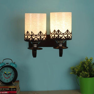 ELIANTE Ordinary Black Metal Wall Lights - S-261-2W | 3 Years Warranty | Free - LED LAMP