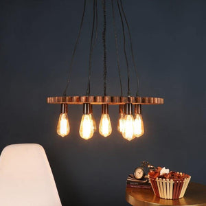 ELIANTE Red Metal Hanging Light by Jainsons Lights - Without Bulb - RA-410-7LP | by Jainsons Lights