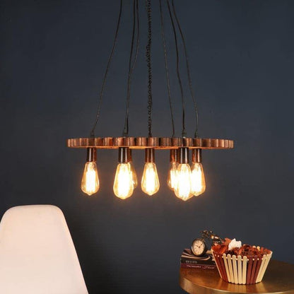 ELIANTE Red Metal Hanging Light by Jainsons Lights - Without Bulb - RA-410-7LP | by Jainsons Lights