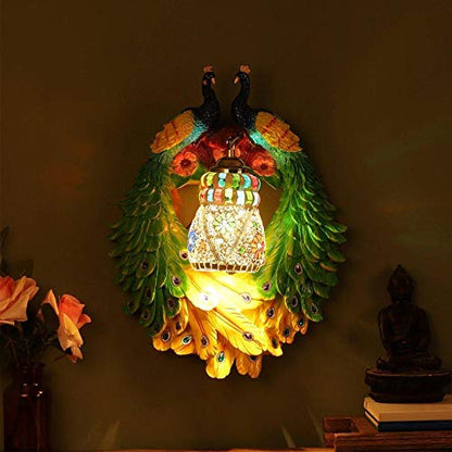 ELIANTE - Multi Fiber Wall Light - Peacock-DOUBE - by Jainsons Lights - Without Bulb | by Jainsons Lights