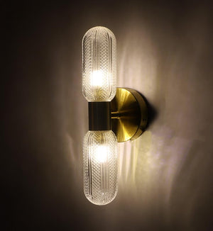 ELIANTE Glass Wall Light Transparent Wall Lamp for Living Room, Bedroom, Dining Room, Kitchen - Inbult Led - 3905-2W-JSL | by Jainsons Lights