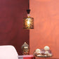 ELIANTE Black Iron Base Gold Glass Shade Hanging Light - A-4478-1Lp - Without Bulb | by Jainsons Lights
