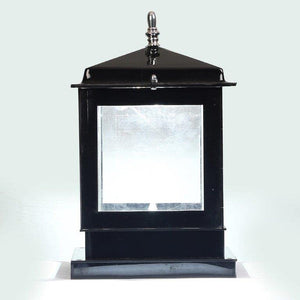ELIANTE Black Acrylic Base Transparent Acrylic Shade Gate Light - Glass-House-Gl - Inbuilt LED | by Jainsons Lights