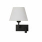 Eliante Bedside Reading Wall Light – Black, Fabric Shade (JS-5132-BLACk)