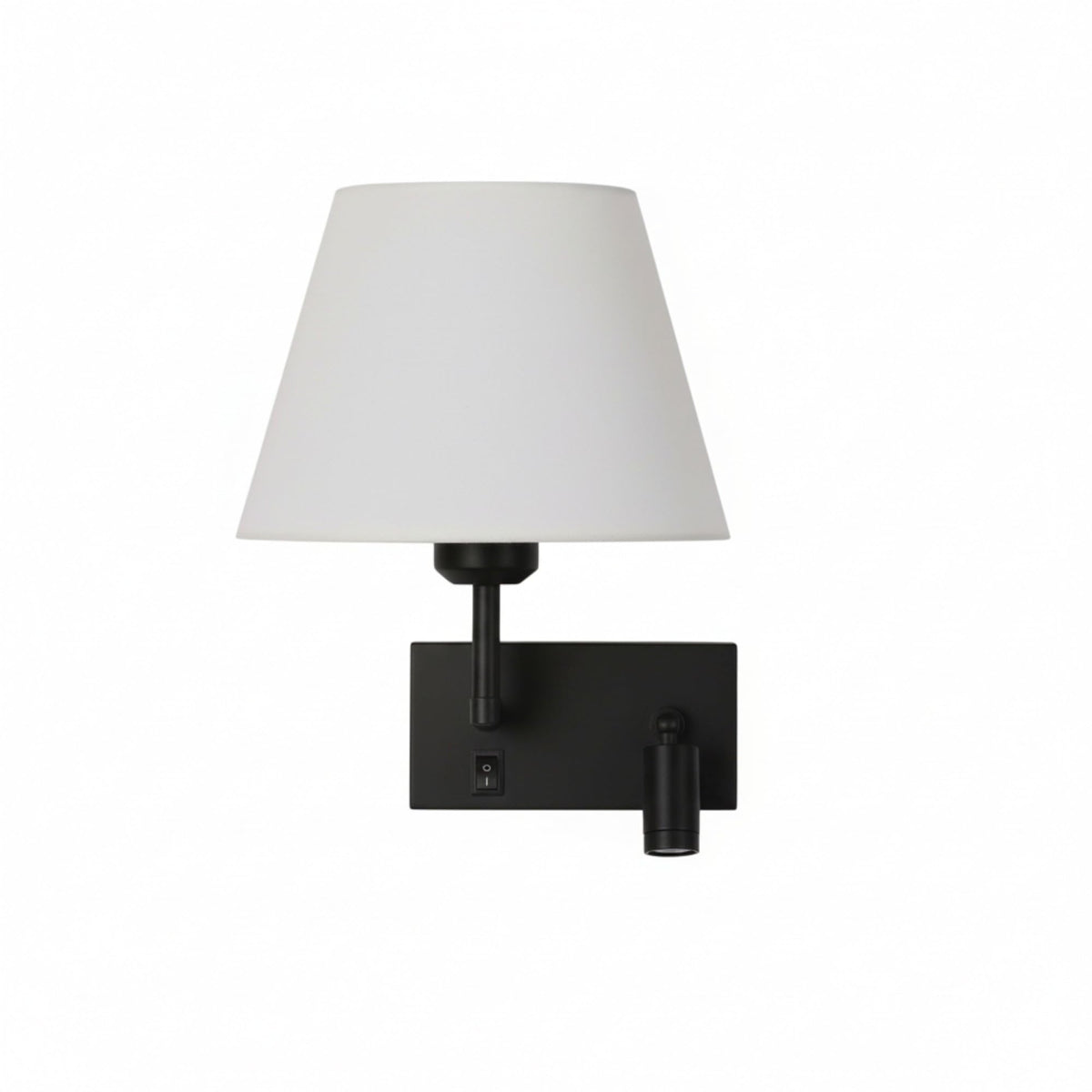 Eliante Bedside Reading Wall Light – Black, Fabric Shade (JS-5132-BLACk)