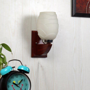 ELIANTE glancing Brown glancing Wood glancing Wall Lights glancing -M-2228-1W - Without Bulb | by Jainsons Lights