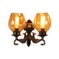 Eliante Bird Design Wall Light – Antique Glass, Metal & Wood (JS-1219-2W)