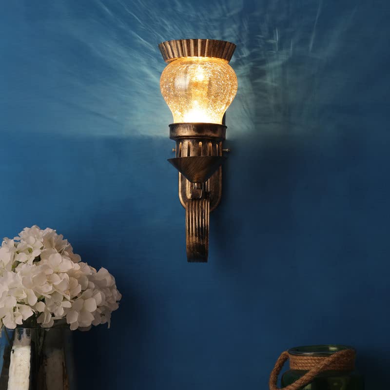 ELIANTE Gold Metal Wall Light by Jainsons Lights- MNE-030-1W - Without Bulb | by Jainsons Lights