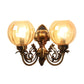 ELIANTE Transparent Antique Brass Aluminium Wall Lights -W-1124-2W - Without Bulb | by Jainsons Lights