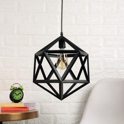 ELIANTE Raven Black Metal Hanging Light by Jainsons Lights - DIAMOND-1LP-Jali-Cut-JSL | by Jainsons Lights