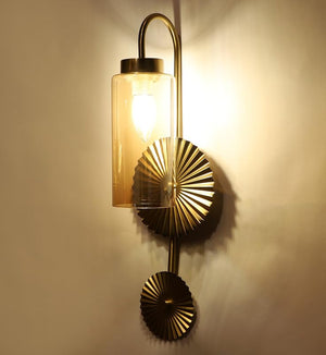 ELIANTE Glass Wall Light Gold Wall Lamp for Living Room, Bedroom, Dining Room, Kitchen - Without Bulb -5882-1W-JSL | by Jainsons Lights