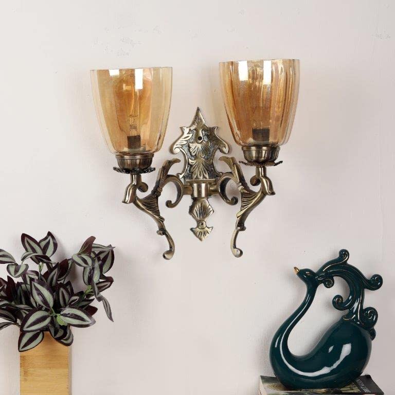 ELIANTE Warm Antique Brass Aluminium Wall Lights -M-3011-2W - Without Bulb | by Jainsons Lights