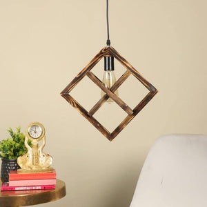 ELIANTE Feather Wood Hanging Lights Brown for Living Room, Bedroom, Dining Room, Kitchen | by Jainsons Lights