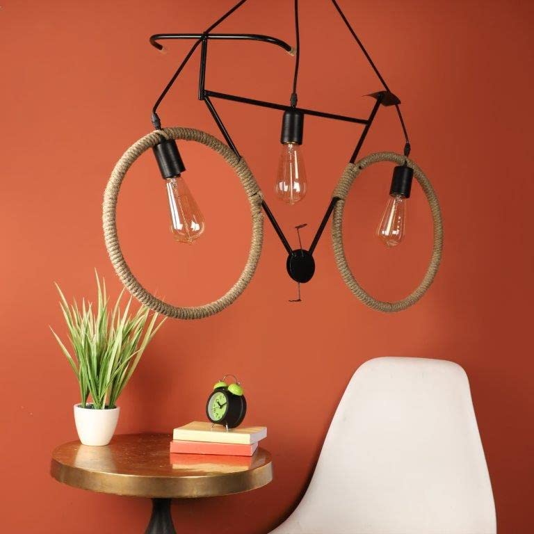 ELIANTE Raven Black Metal Hanging Light by Jainsons Lights - CYCLE-RASSI-3LP-JSL | by Jainsons Lights