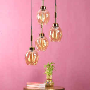 ELIANTE Impressive Black Iron Hanging Light -D-7119-4LP - Without Bulb | by Jainsons Lights