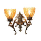 ELIANTE Cumulous Antique Brass Aluminium Wall Lights -M-3003-2W - Without Bulb | by Jainsons Lights