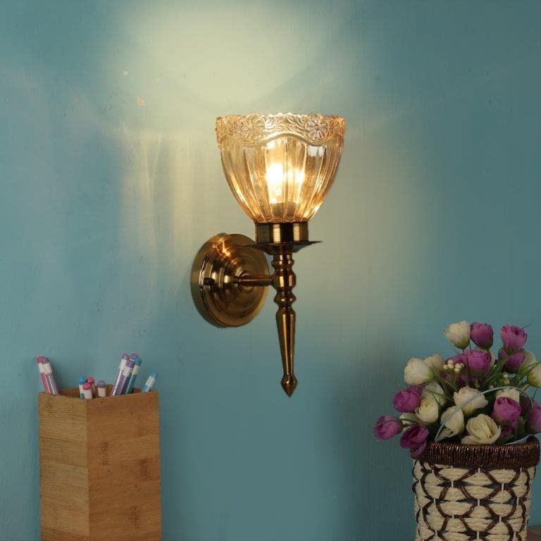ELIANTE Lovely Antique Gold Iron Wall Lights by Jainsons Lights - Pf-106-1W-Gold - Without Bulb | by Jainsons Lights