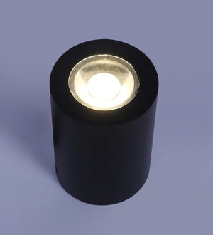 ELIANTE Glovix 15 Watt LED Black Body Surface Cylinder Light Ceiling | Mounted Spot Light | Cylinder Light for Indoor | Down Cob Light for Balcony,Room,Hallway, Color-Warmwhite. (Pack of 1)
