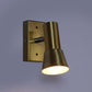 ELIANTE Novixa 7 Watt LED Gold Iron Spot Light | Inbuilt LED | Wall Down Lighting for Kitchens Island Museums Offices Ceiling Lamp
