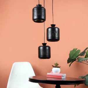 ELIANTE Rich Iron Hanging Light Black for Living Room, Bedroom, Dining Room, Kitchen | by Jainsons Lights