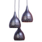 ELIANTE Black Iron Base Black Iron Shade Hanging Light - 903-3Lp-Bk-Medium - Without Bulb | by Jainsons Lights