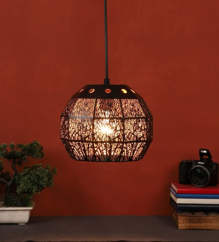 ELIANTE Metal Hanging Light Black for Living Room, Bedroom, Dining Room, Kitchen | M--115-1P-BK+GD