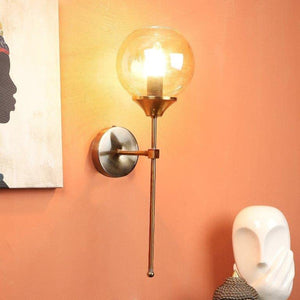 ELIANTE Iron Wall Light Antique Gold Base Glass Shade Wall Light for Living Room, Bedroom, Dining Room, Kitchen | by Jainsons Lights