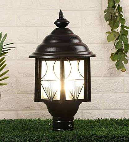 ELIANTE - Black Metal Outdoor Gate Light - 105-MED - by Jainsons Lights - Without Bulb | by Jainsons Lights