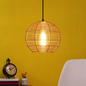 ELIANTE Gold Metal Hanging Light by Jainsons Lights - Without Bulb - round-jali-10-inch | by Jainsons Lights