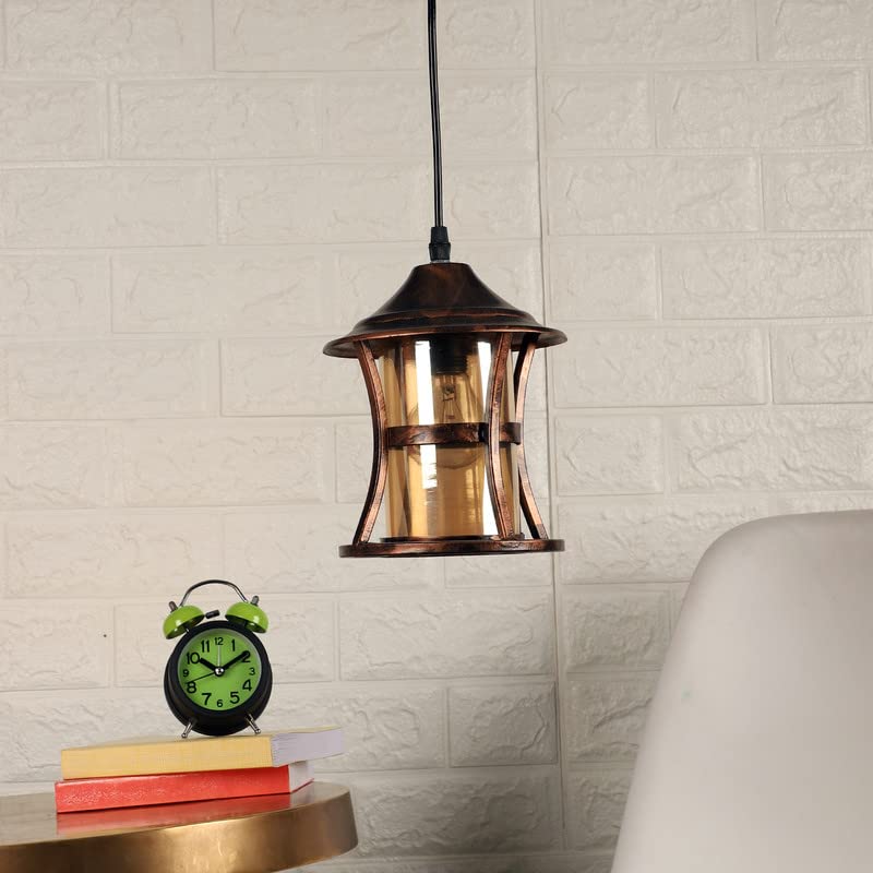 ELIANTE Marrón Metal Hanging Light Brown for Living Room, Bedroom, Dining Room, Kitchen | by Jainsons Lights