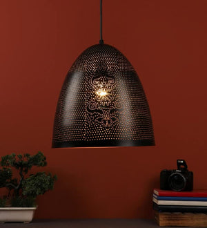 ELIANTE Black Metal Hanging Light by Jainsons Lights - Without Bulb - M-61-1P-BK+GD | by Jainsons Lights