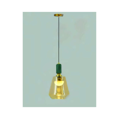 Eliante Green Glass Pendant Light – Amber, Metal (JSTS-00353)