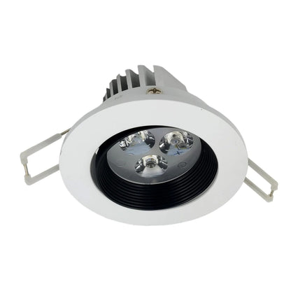 Autonix 3w Aluminium White Led Spotlight | Round Recessed Tilable | 2 Years Warranty | Dia-90mm | Cut Out -70mm