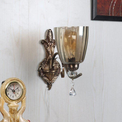 ELIANTE Iron Wall Lights Antique Brass for Living Room, Bedroom, Dining Room, Kitchen | M-7006-1W-JSL