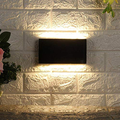 ELIANTE - Black Metal Outdoor Wall Light - 42106-WW-BK-UP+DN - by Jainsons Lights - Inbuit LED | by Jainsons Lights