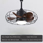 JS-FO - E-1109 High Speed Modern Designer Fans with Light Black Finish Abs Blades Size 500mm Waterproof Fan