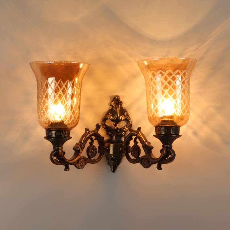 ELIANTE Antique Brass Metal Wall Light by Jainsons Lights - Without Bulb - no-145-2w-golden | by Jainsons Lights