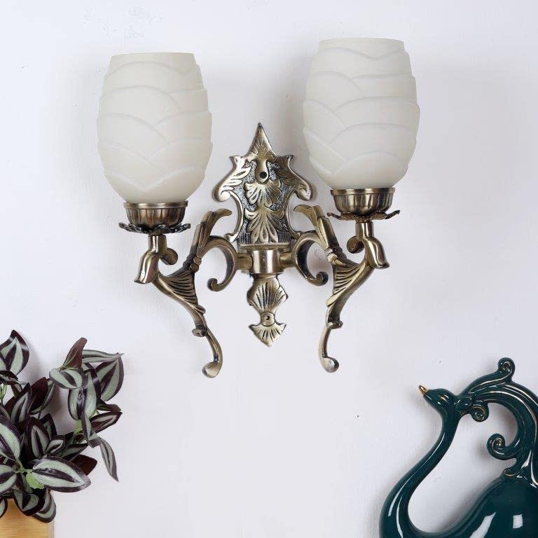 ELIANTE Refreshing Antique Brass Aluminium Wall Lights -M-3009-2W - Without Bulb | by Jainsons Lights