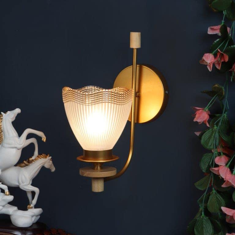 ELIANTE Dorada Iron Wall Light Gold for Living Room, Bedroom, Dining Room, Kitchen | S-271-1W-JSL