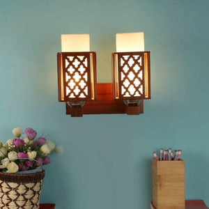 ELIANTE Temparet Iron Wall Lights Brown for Living Room, Bedroom, Dining Room, Kitchen | by Jainsons Lights