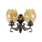 Eliante Bird Design Wall Light – Antique Glass, Metal & Wood (JS-1219-2W)