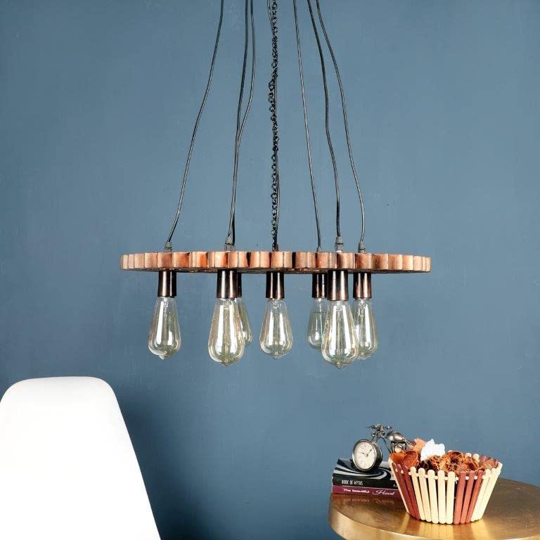 ELIANTE Red Metal Hanging Light by Jainsons Lights - Without Bulb - RA-410-7LP | by Jainsons Lights