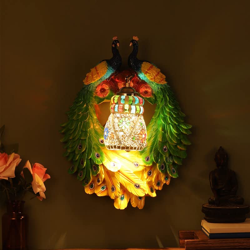 ELIANTE Multi Fiber Wall Light by Jainsons Lights - Without Bulb - Peacock-DOUBE | by Jainsons Lights