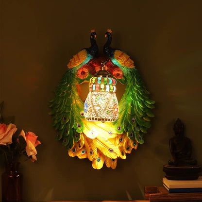 ELIANTE Multi Fiber Wall Light by Jainsons Lights - Without Bulb - Peacock-DOUBE | by Jainsons Lights